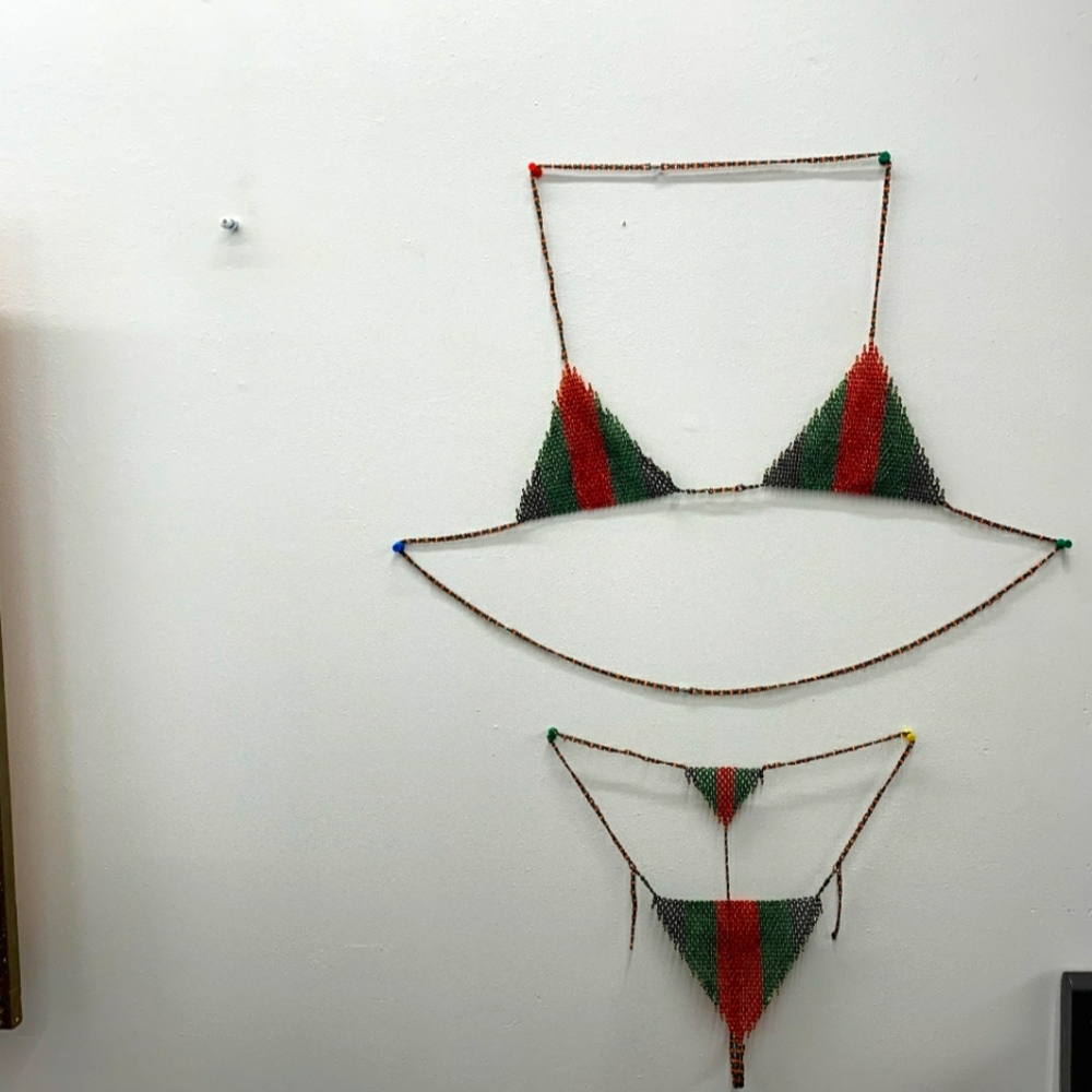 Homemade beaded bikini. (Size:small/medium/large)